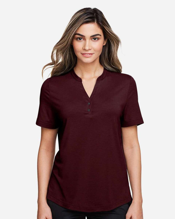 North End NE100W - Polo JAQ Snap-Up Stretch Performance para mujer