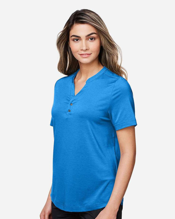North End NE100W - Polo JAQ Snap-Up Stretch Performance para mujer