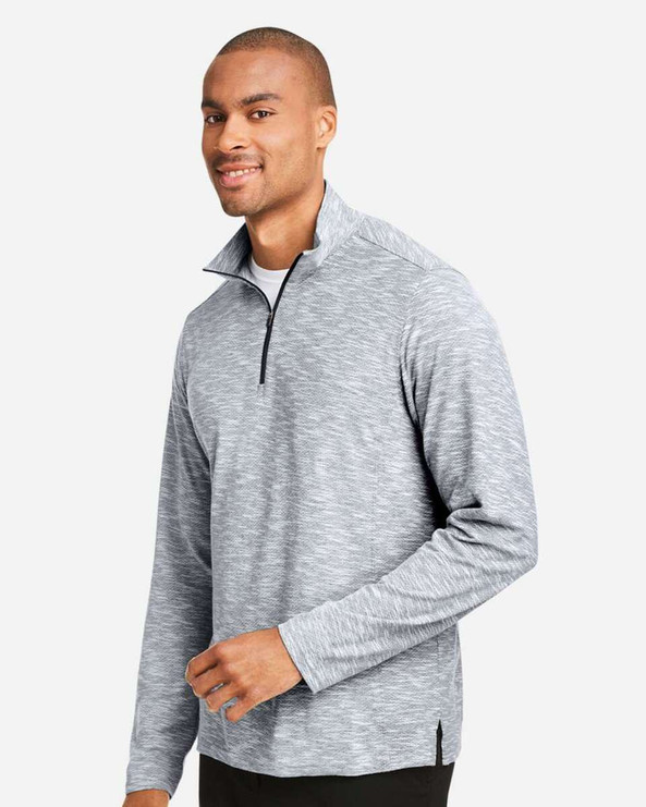 North End NE415 - Men's Eclipse Jacquard Quarter-Zip Pullover