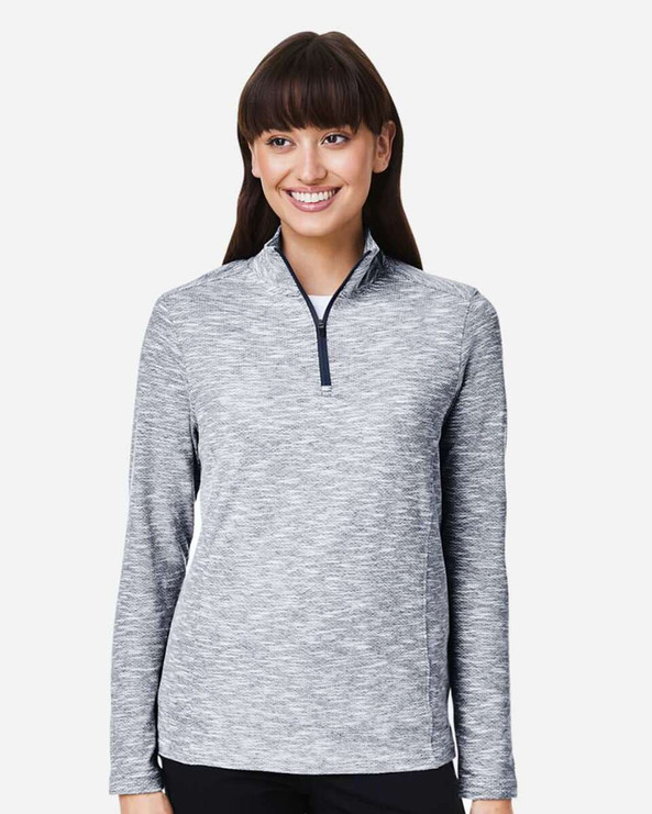 North End NE415W - Women's Eclipse Jacquard Quarter-Zip Pullover