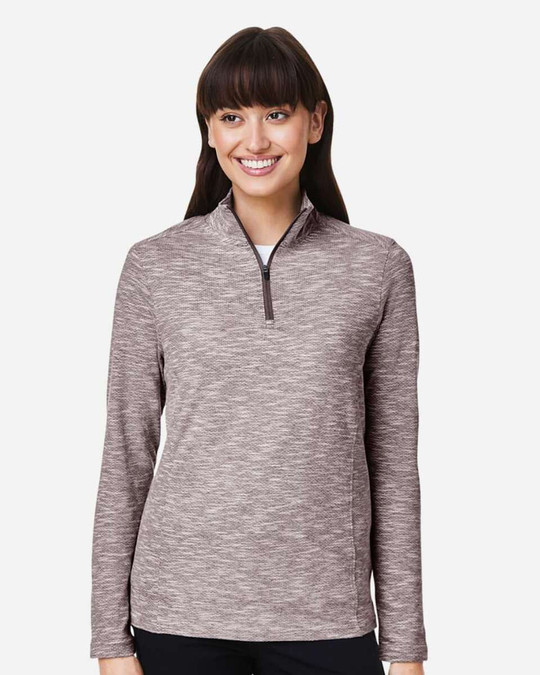 North End NE415W - Women's Eclipse Jacquard Quarter-Zip Pullover