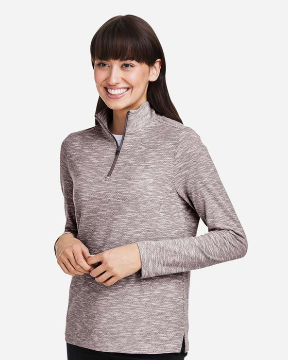 North End NE415W - Women's Eclipse Jacquard Quarter-Zip Pullover