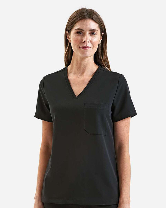 Onna NN300 - Blusa médica elástica con cuello en V Limitless, mujer
