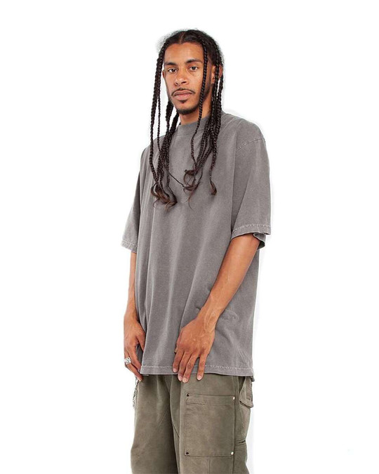 Shaka Wear SHGD - Camiseta de cuello redondo teñida en prenda