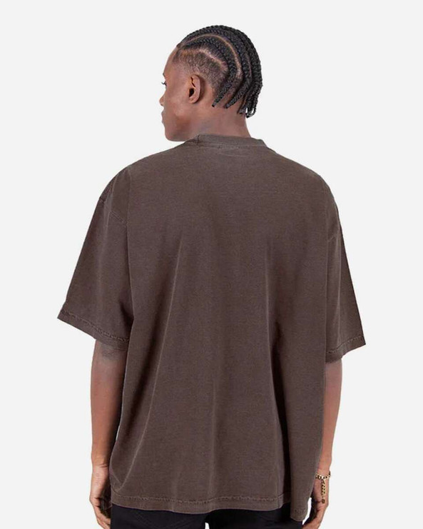 Shaka Wear SHGDD - Camiseta con hombros caídos teñida en prenda