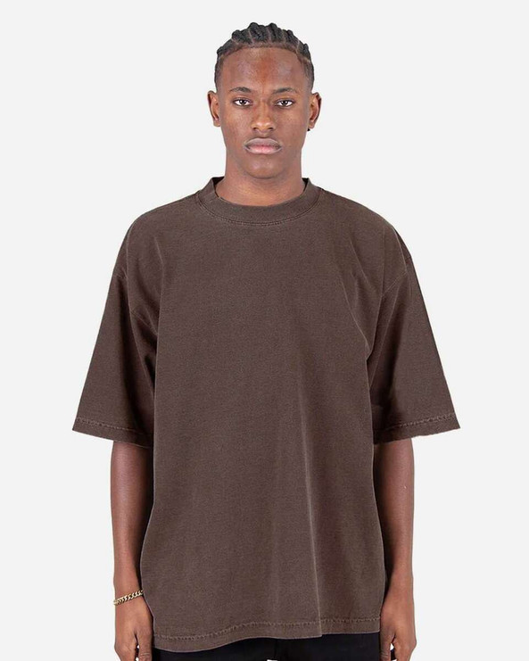 Shaka Wear SHGDD - Camiseta con hombros caídos teñida en prenda