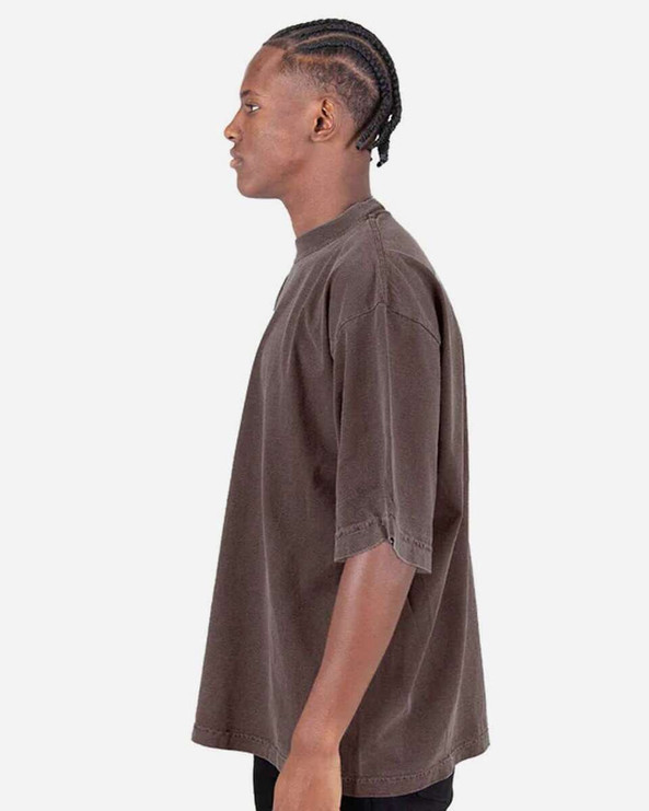 Shaka Wear SHGDD - Camiseta con hombros caídos teñida en prenda