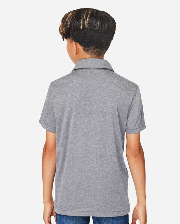 Team 365 TT51HY - Youth Zone Sonic Heather Performance Polo