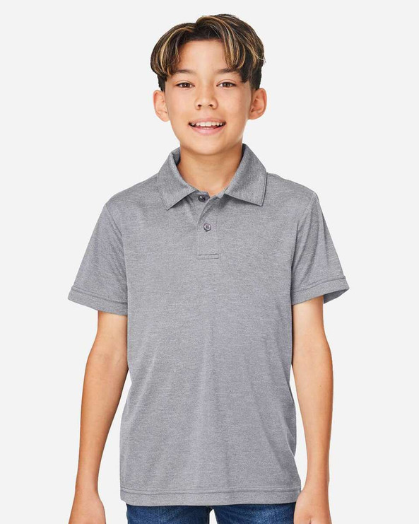 Team 365 TT51HY - Youth Zone Sonic Heather Performance Polo