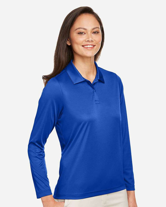 Team 365 TT51LW - Polo de manga larga Zone Performance para mujer