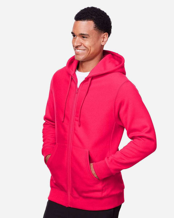 Team 365 TT95 - Sudadera unisex Zone HydroSport™ Heavyweight con capucha y cremallera completa