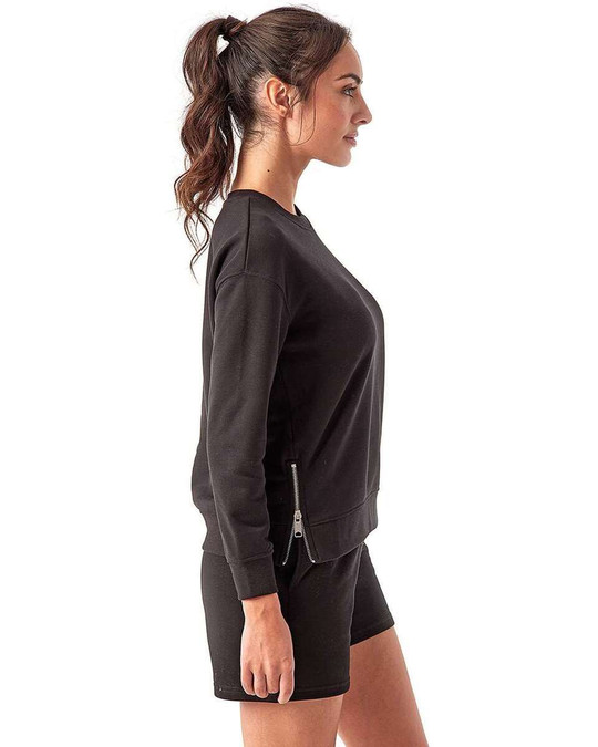 TriDri TD600 - Sudadera con cremallera lateral Billie, mujer