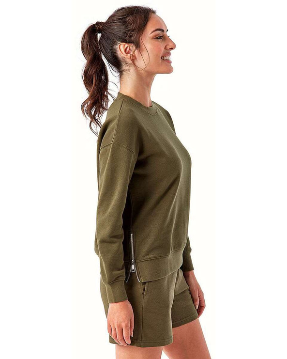 TriDri TD600 - Sudadera con cremallera lateral Billie, mujer