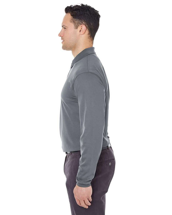 UltraClub 8210LS - Men's Cool & Dry Long Sleeve Mesh Piqué Polo