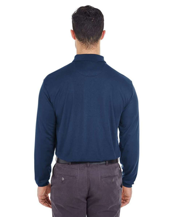 UltraClub 8210LS - Men's Cool & Dry Long Sleeve Mesh Piqué Polo