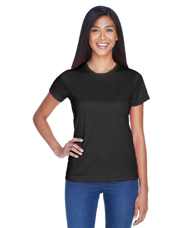UltraClub 8420L - Camiseta de mujer Cool &amp; Dry Sport Performance Interlock