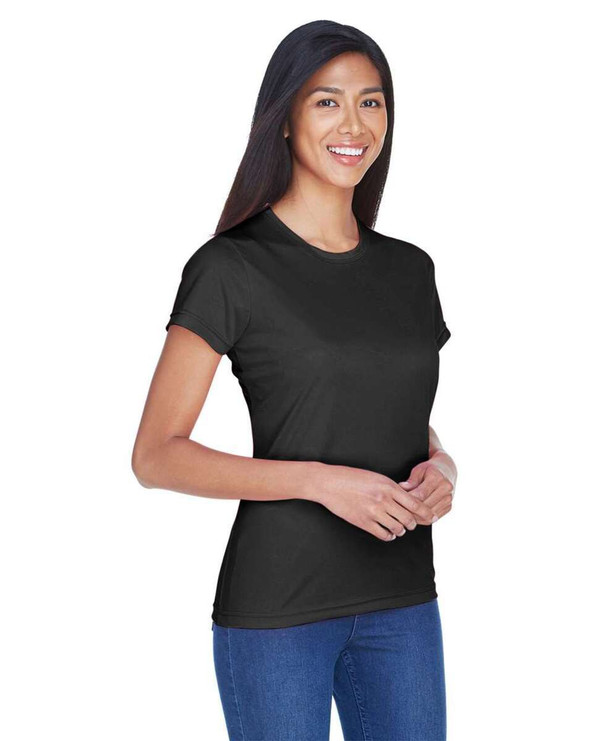 UltraClub 8420L - Camiseta de mujer Cool &amp; Dry Sport Performance Interlock