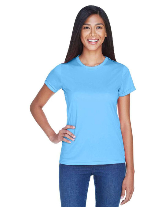 UltraClub 8420L - Camiseta de mujer Cool &amp; Dry Sport Performance Interlock