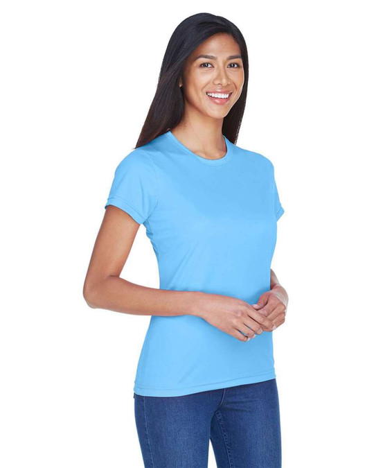 UltraClub 8420L - Camiseta de mujer Cool &amp; Dry Sport Performance Interlock