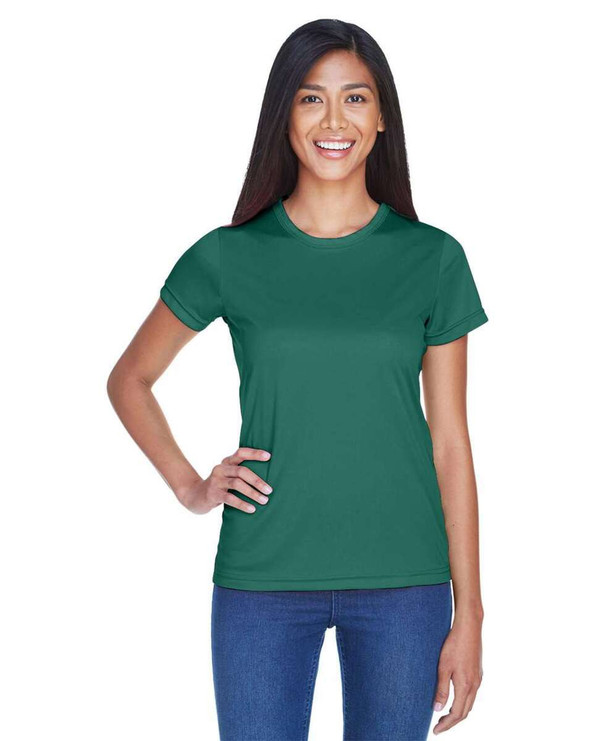 UltraClub 8420L - Camiseta de mujer Cool &amp; Dry Sport Performance Interlock