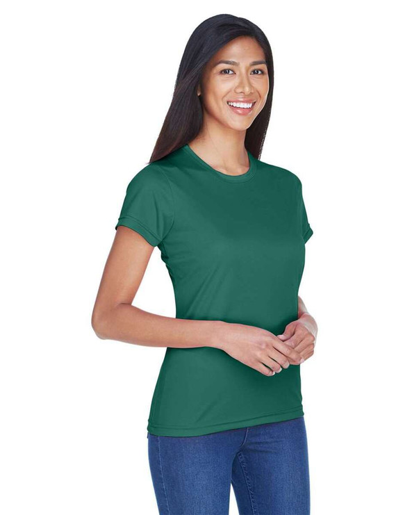 UltraClub 8420L - Camiseta de mujer Cool &amp; Dry Sport Performance Interlock