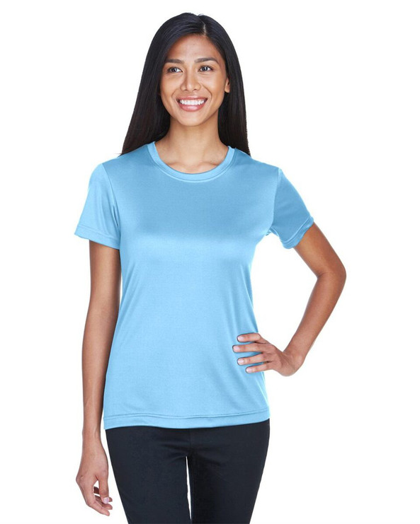 UltraClub 8420L - Camiseta de mujer Cool &amp; Dry Sport Performance Interlock