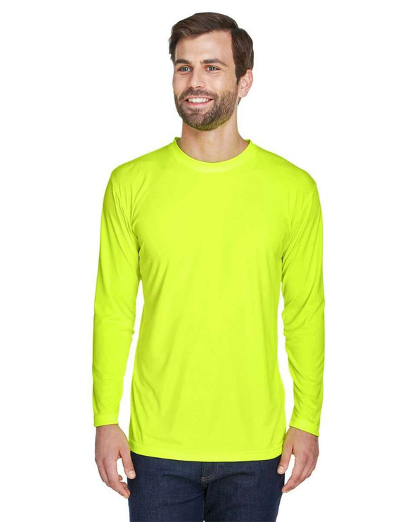 UltraClub 8422 - Camiseta de manga larga Cool &amp; Dry Sport Performance Interlock para hombre