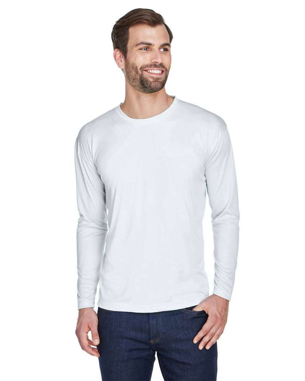UltraClub 8422 - Camiseta de manga larga Cool &amp; Dry Sport Performance Interlock para hombre