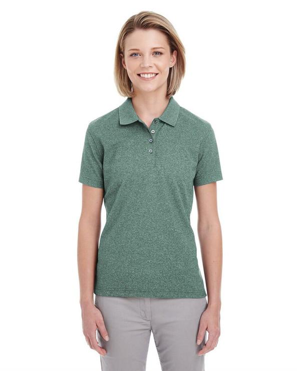 UltraClub UC100W - Women's Heathered Pique Polo