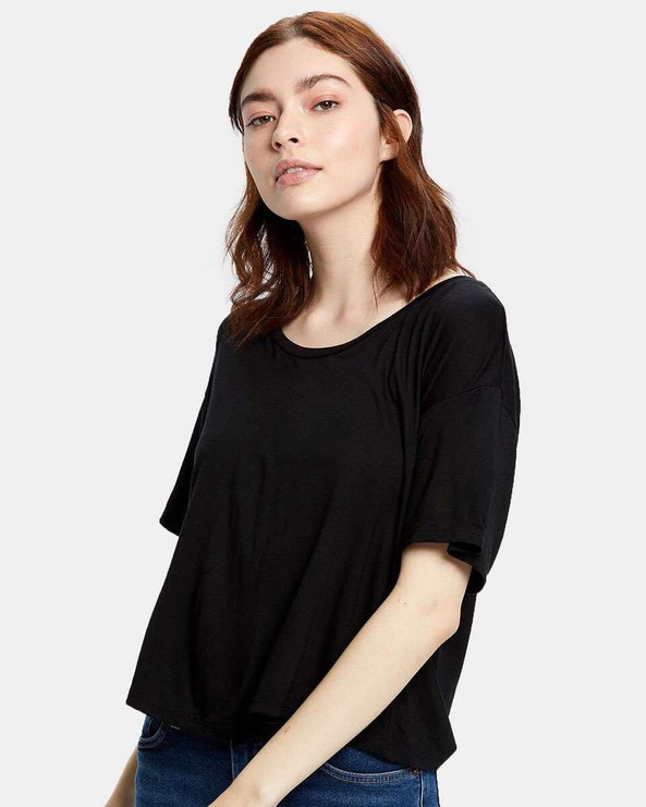 US Blanks US309 - Women's Boxy Open Neck Tee