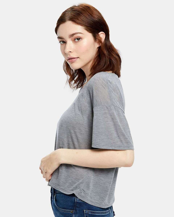 US Blanks US309 - Camiseta de mujer con cuello abierto