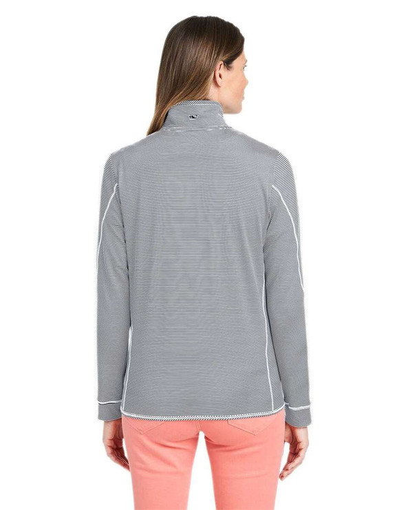 vineyard vines K002521 - Women's Microstripe Sankaty Half-Zip Pullover