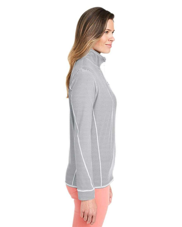 vineyard vines K002521 - Women's Microstripe Sankaty Half-Zip Pullover
