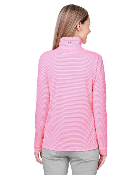 vineyard vines K002521 - Women's Microstripe Sankaty Half-Zip Pullover