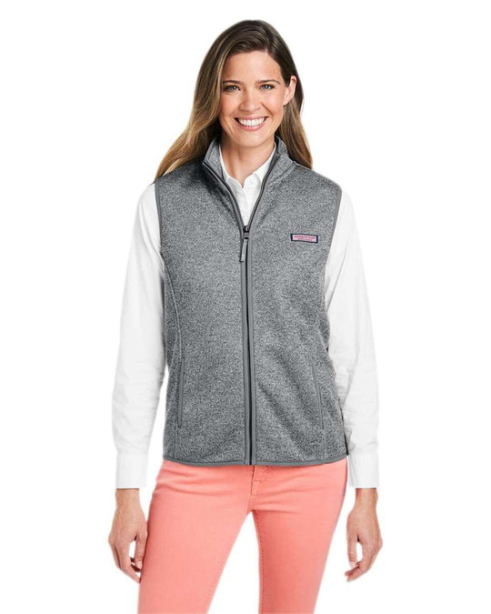 vineyard vines O001411 - Chaleco polar Mountain Sweater para mujer