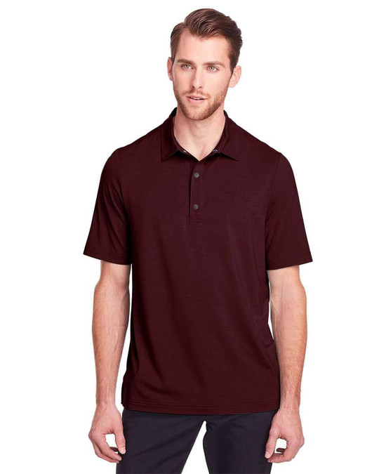 North End NE100 - Polo de rendimiento elástico con botones a presión para hombre JAQ