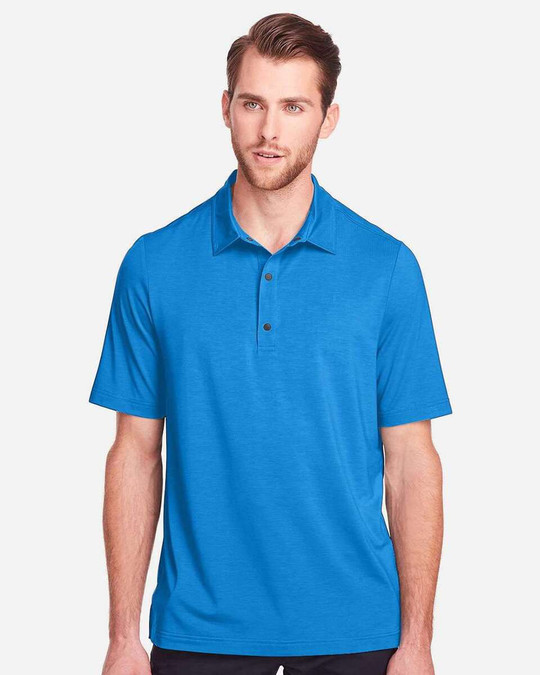 North End NE100 - Polo de rendimiento elástico con botones a presión para hombre JAQ
