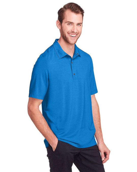 North End NE100 - Polo de rendimiento elástico con botones a presión para hombre JAQ