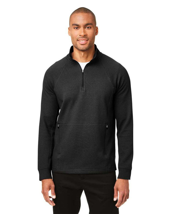 North End NE200 - Pull Rhythm Waffle Quarter-Zip pour hommes
