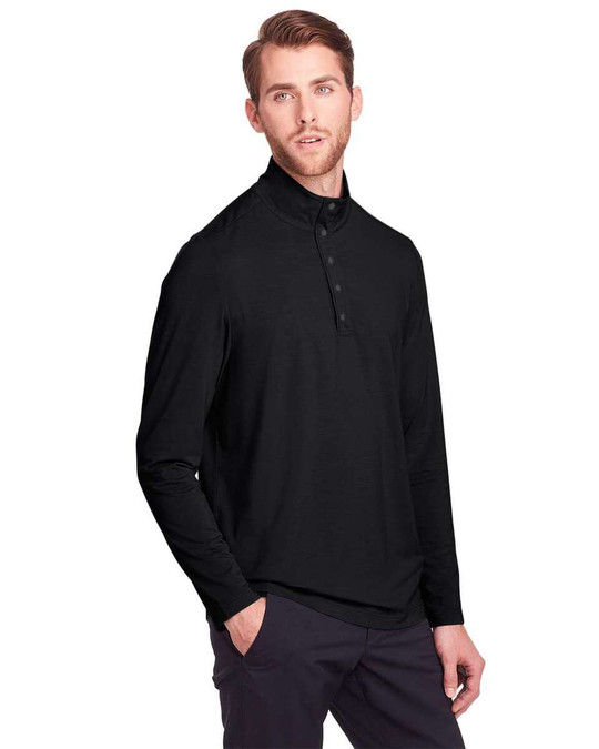 North End NE400 - Pulóver de rendimiento elástico con broches para hombre JAQ