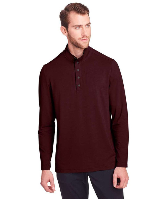North End NE400 - Pulóver de rendimiento elástico con broches para hombre JAQ