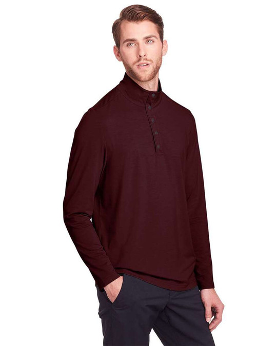 North End NE400 - Pulóver de rendimiento elástico con broches para hombre JAQ