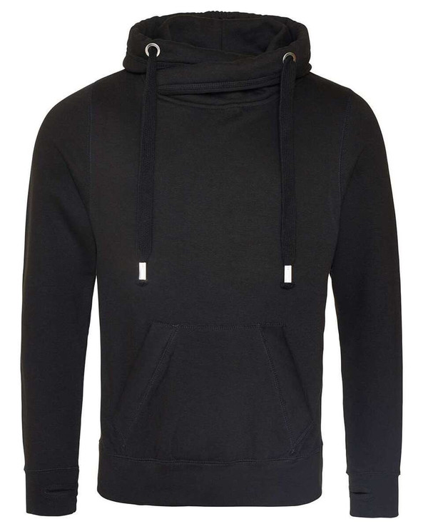AWDis JHA021 - Sudadera con capucha y cuello cruzado