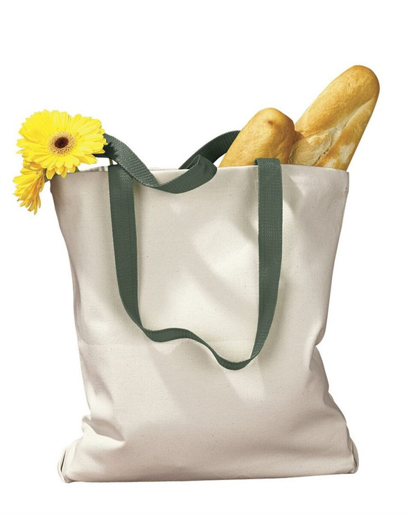 BAGedge BE010 - 12 oz. Canvas Tote with Contrasting Handles
