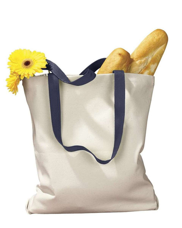 BAGedge BE010 - 12 oz. Canvas Tote with Contrasting Handles