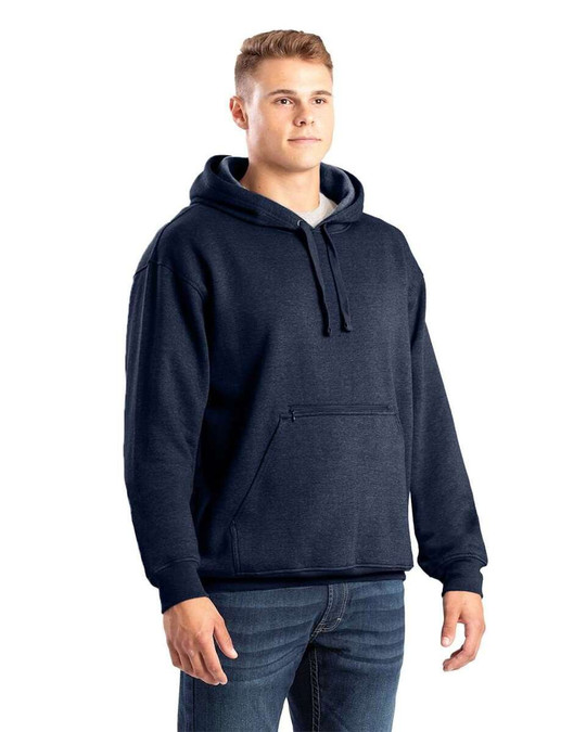 Berne SP418 - Sudadera con Capucha y Bolsillo con Cremallera para Hombre Heritage