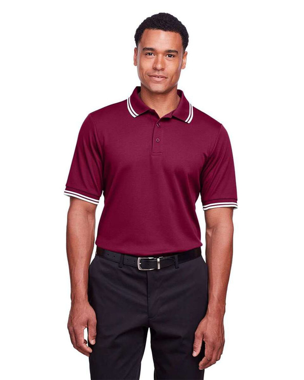 Devon & Jones DG20C - CrownLux Performance® Men's Plaited Tipped Polo