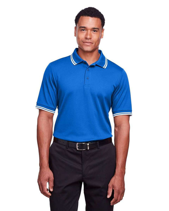 Devon & Jones DG20C - CrownLux Performance® Men's Plaited Tipped Polo