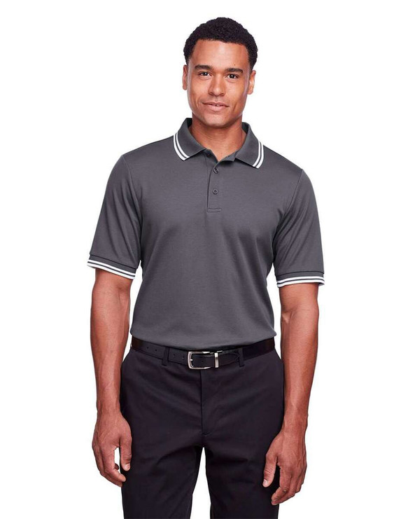 Devon & Jones DG20C - CrownLux Performance® Men's Plaited Tipped Polo