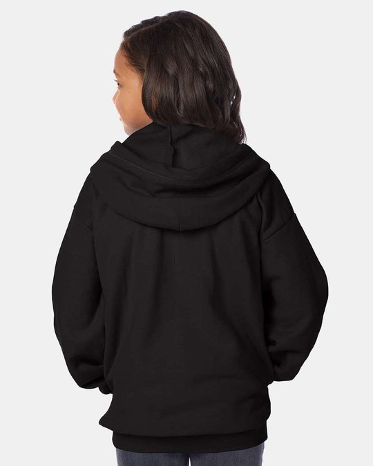 Hanes P480 - EcoSmart® Youth Full-Zip Hooded Sweatshirt